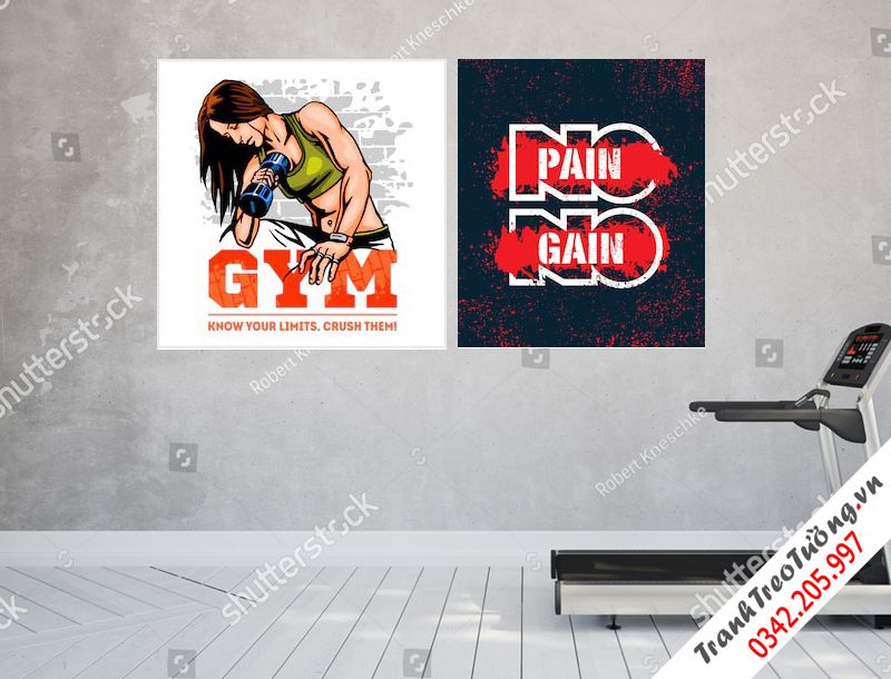 Tranh treo tường phòng tập gym M11