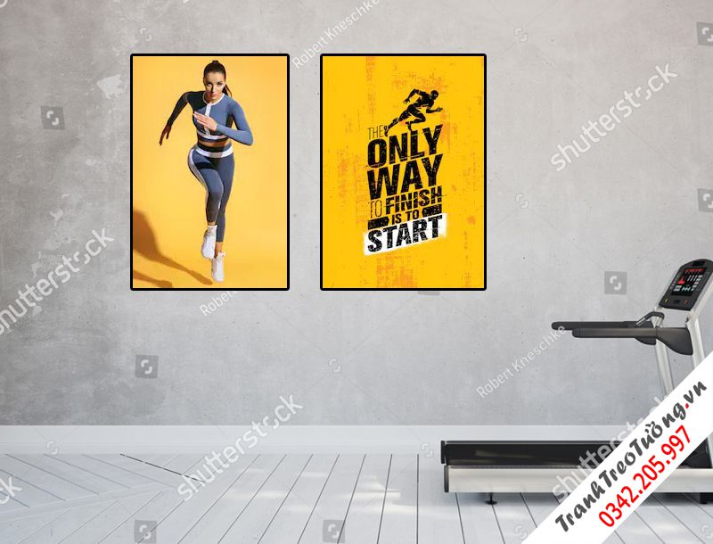 Tranh treo tường phòng tập gym M7