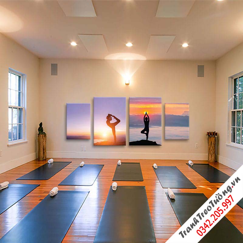 Tranh treo tường Yoga ép gỗ W1140 M3