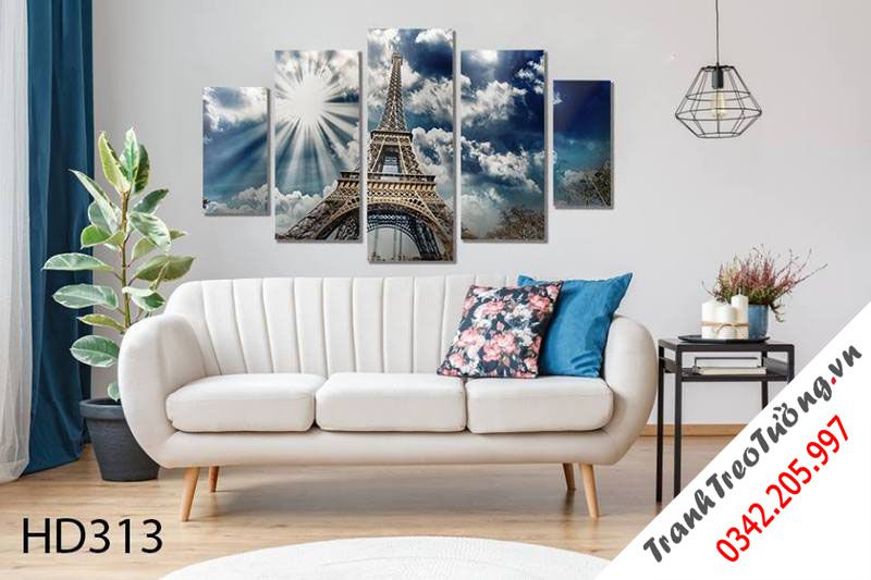 Bộ 5 Tranh Bầu Trời Paris