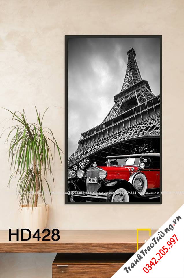 Tranh Paris Và Chiếc Xe Đỏ