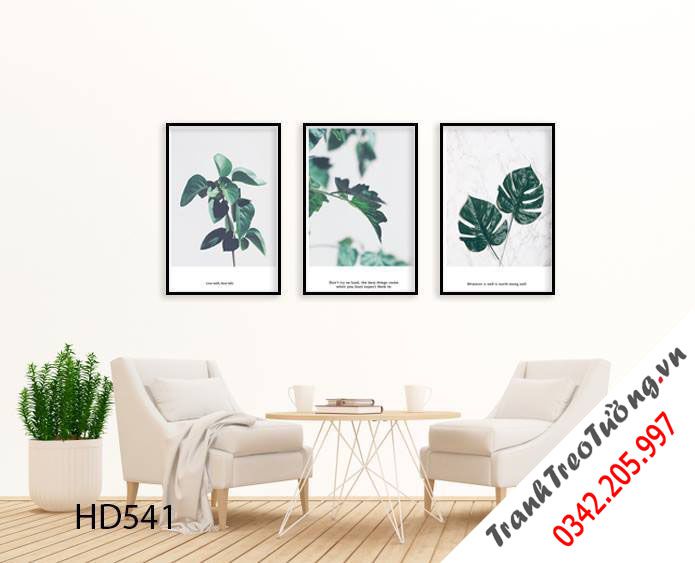 Bộ 3 Tranh Chiếc Lá Tươi Xanh