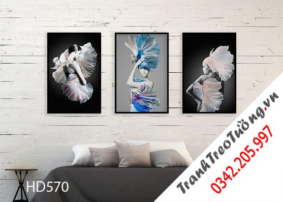 Bộ 3 Tranh Cô Gái Ấn Tượng