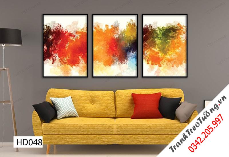 Bộ 3 Tranh Trừu Tượng Nhiều Màu