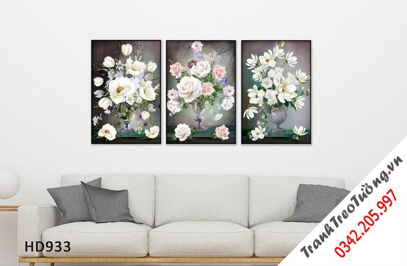 Bộ 3 Tranh Những Lọ Hoa Xinh
