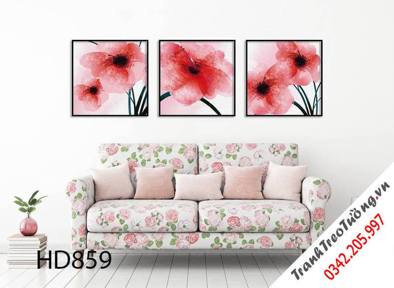 Bộ 3 Tranh Sắc Hoa Tuyệt Đẹp