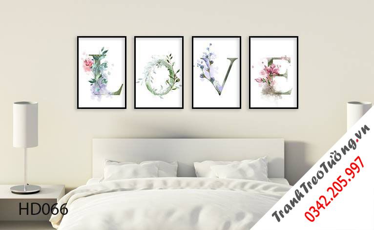 Bộ 4 Tranh LOVE