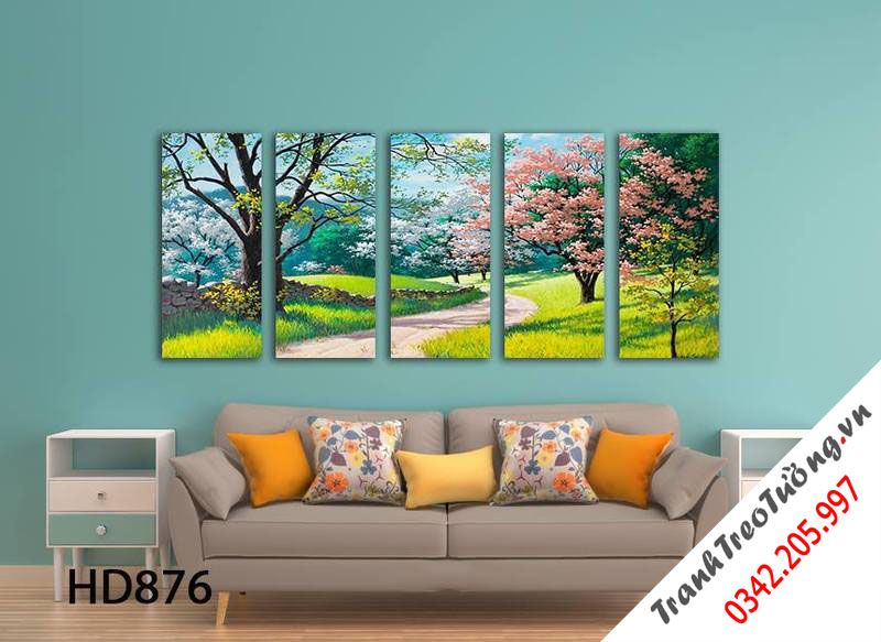Bộ 5 Tranh Lối Vào Rừng Cây
