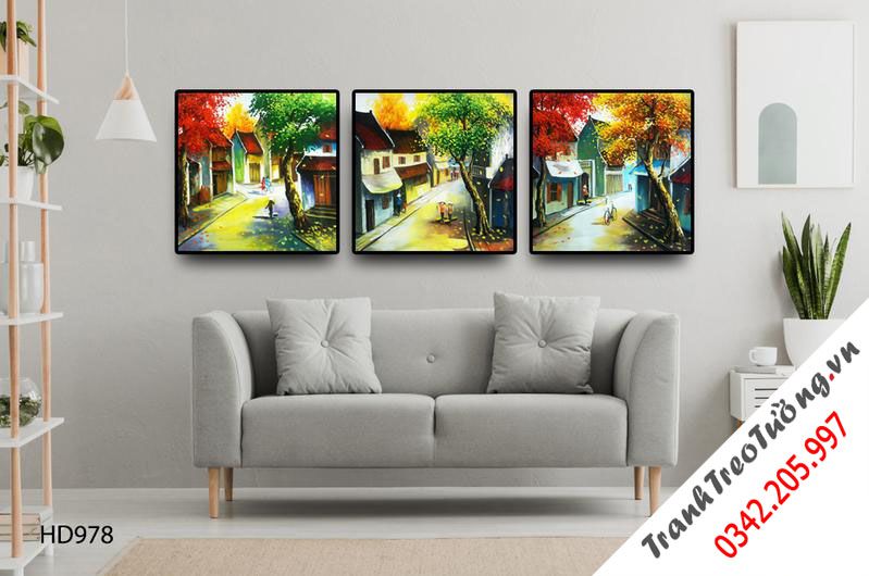 Bộ 3 Tranh Phong Cảnh Mùa Hè
