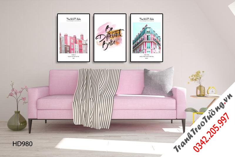 Bộ 3 Tranh Dải Nhà Ngọt Ngào Và Quotes