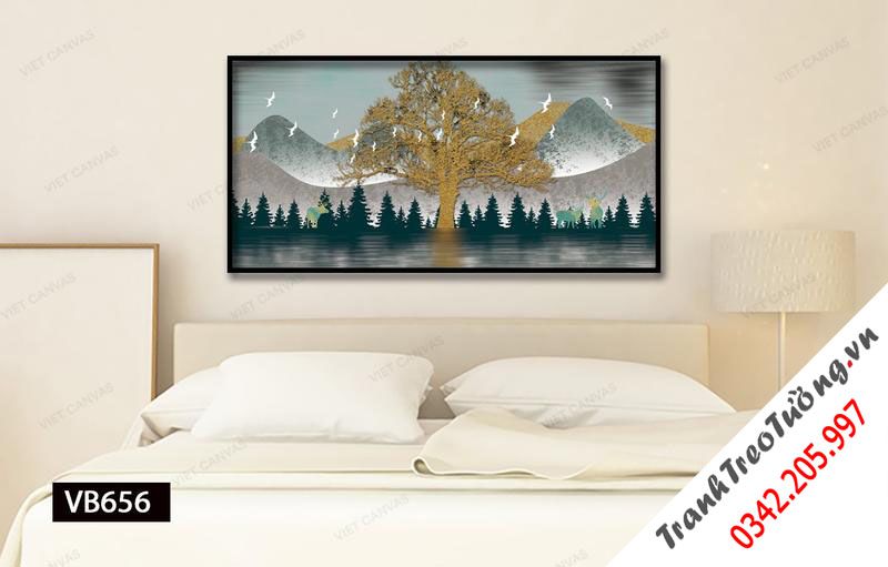 Tranh Cây Cô Đơn Trong Đêm Thanh Tịnh