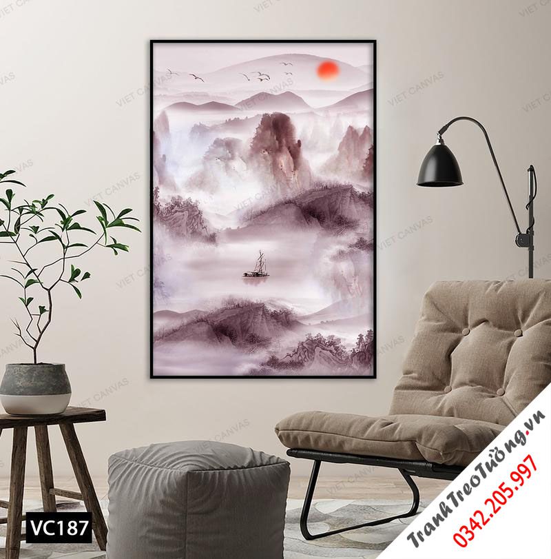 Tranh Chiều Tà Nhuộm Màu Buồn