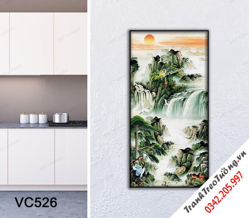 Tranh Hạc Bên Những Con Thác