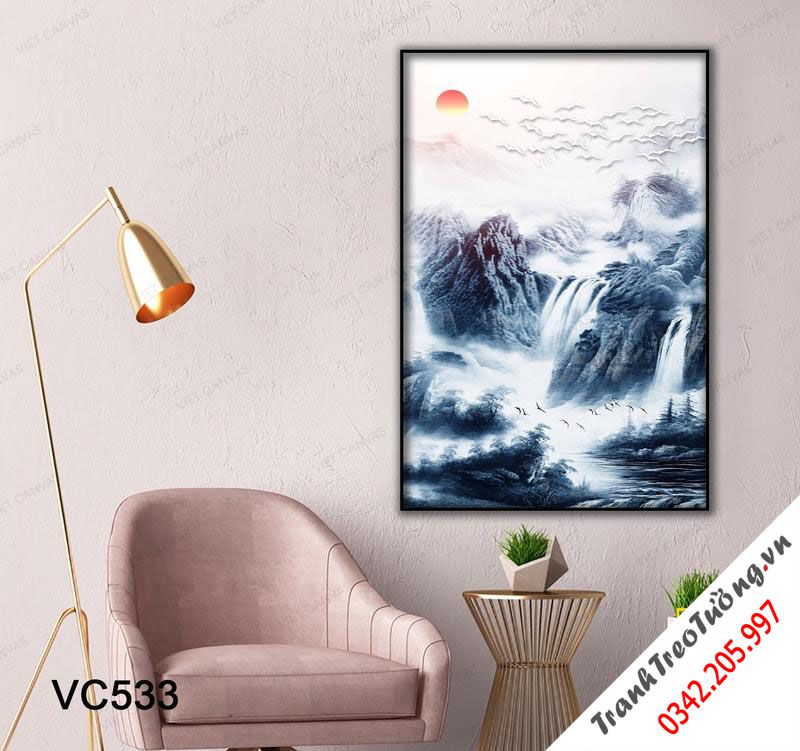 Tranh Thác Núi Hùng Vĩ, Bao La
