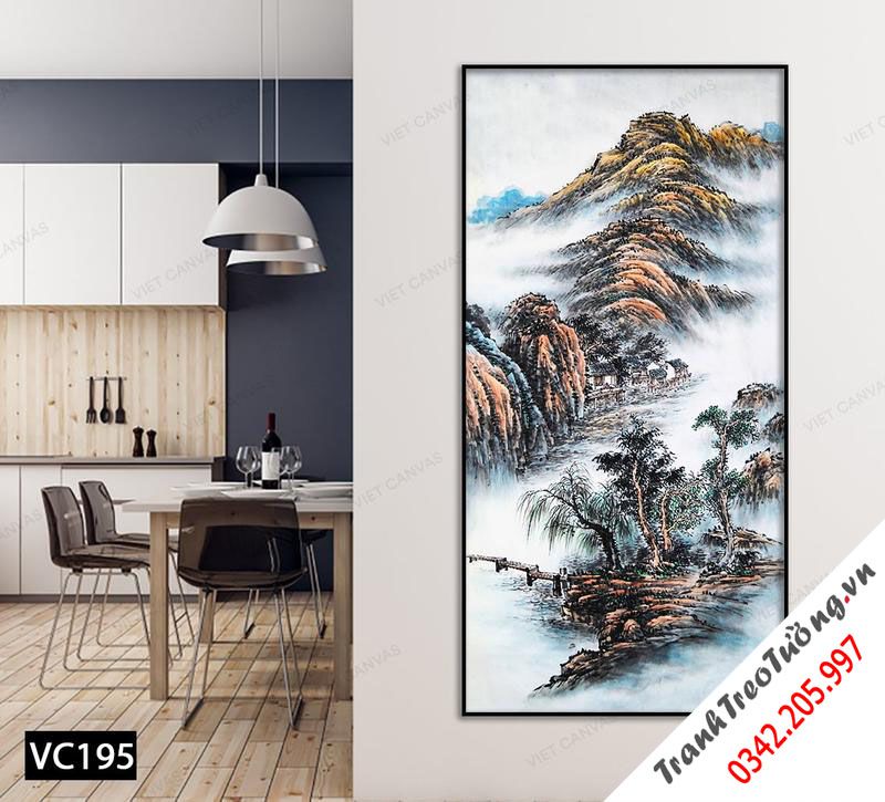 Tranh Núi Rừng Hùng Vĩ