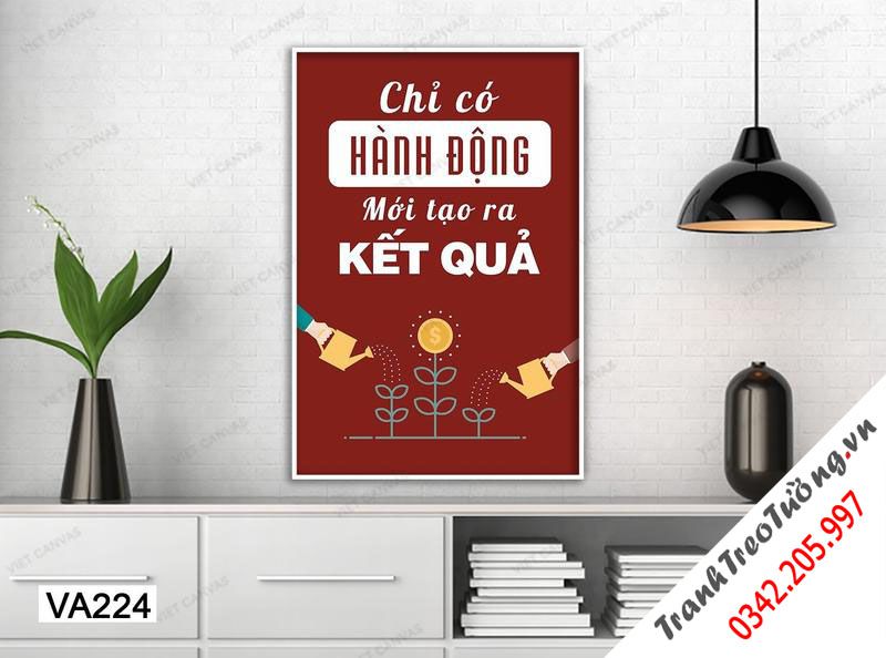 Tranh Quotes Chỉ Có Hành Động Mới Tạo Ra Kết Quả