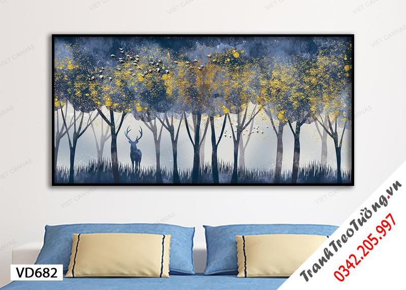 Tranh Rừng Cây Hoang Vu