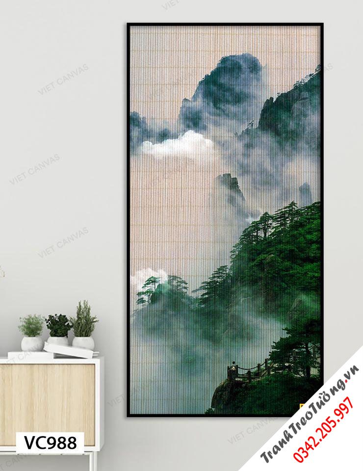 Tranh Thiên Nhiên Hòa Vào Mây Ấn Tượng