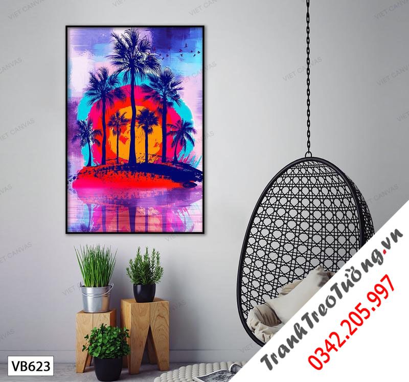 Tranh Vườn Cây Dừa