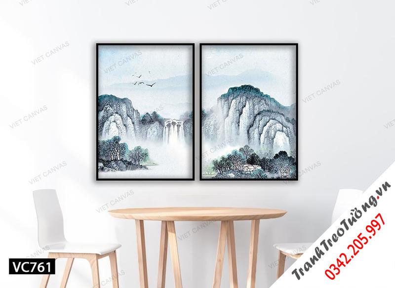 Bộ 2 Tranh Núi Non