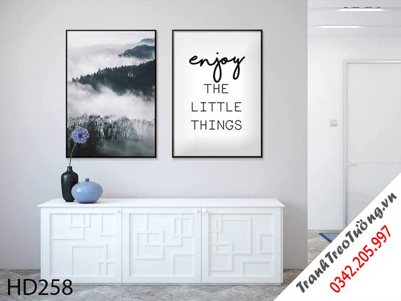 Bộ 2 Tranh Núi Mây Trập Trùng Và Quotes