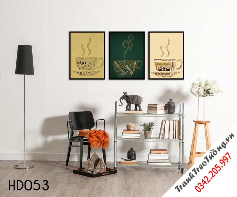 Bộ 3 Tranh Tách Cà Phê
