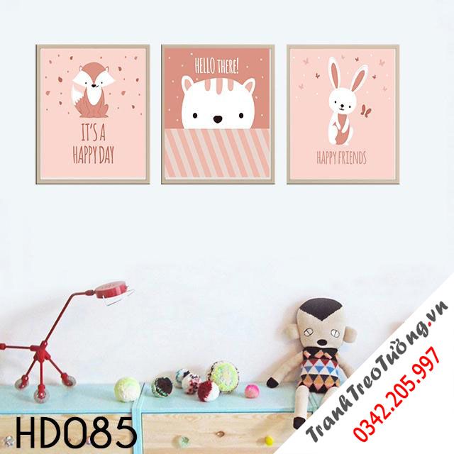 Bộ 3 Tranh Hoạt Hình Động Vật