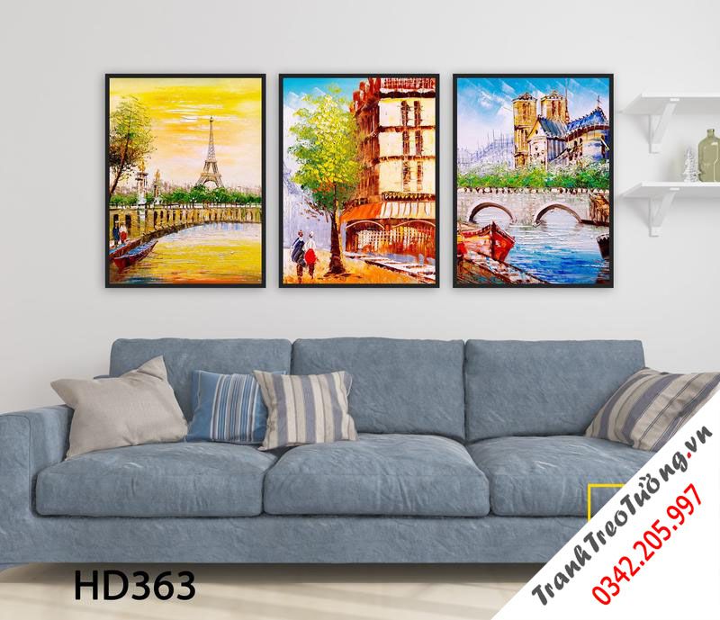 Bộ 3 Tranh Paris Rực Rỡ