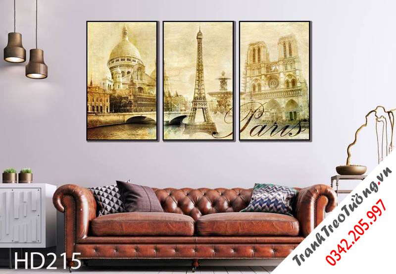Bộ 3 Tranh Paris Cổ Điển