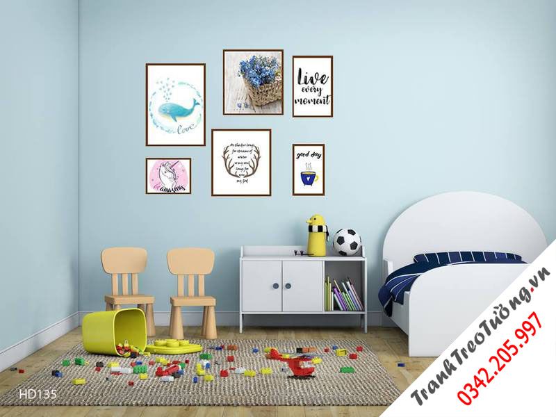 Bộ 6 Tranh Cá Heo, Giỏ Hoa Và Quotes