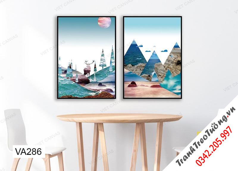 Bộ 2 Tranh Đồi Núi