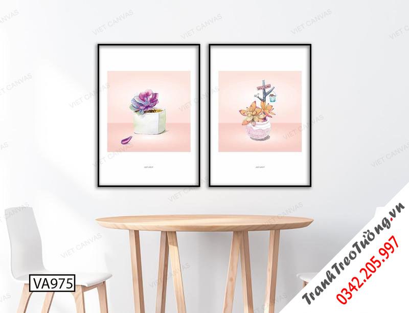 Bộ 2 Tranh Lọ Hoa Nhỏ Xinh