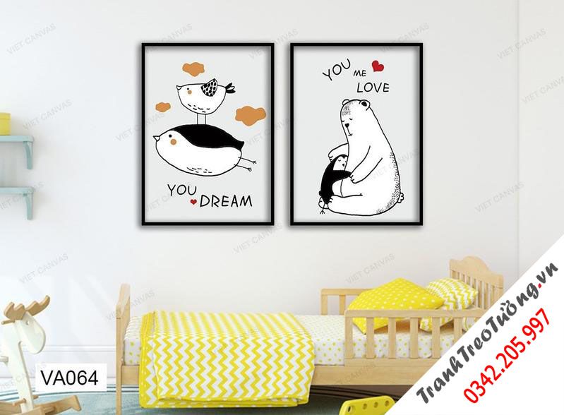 Bộ 2 Tranh Hoạt Hình Động Vật