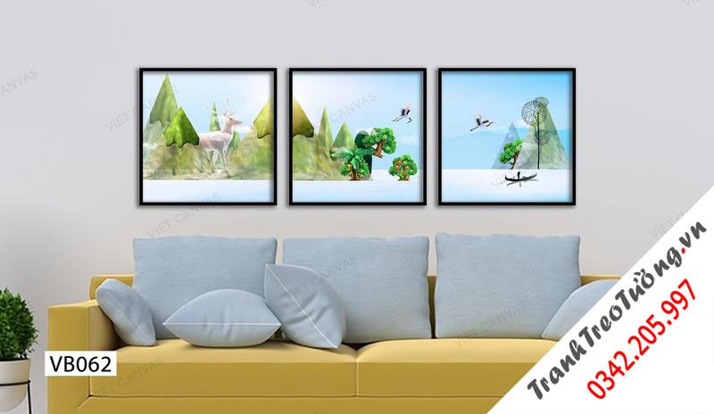 Bộ 3 Tranh Núi Và Sông