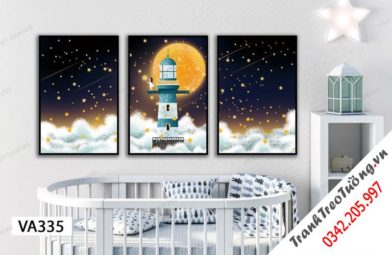 Bộ 3 Tranh Em Bé Trên Ngọn Hải Đăng