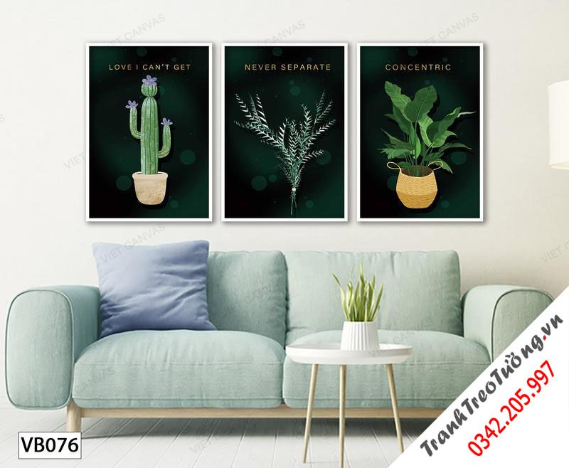 Bộ 3 Tranh Cây Lá Xinh Xắn