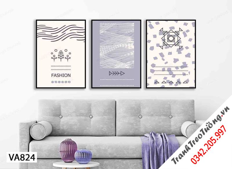 Bộ 3 Tranh Họa Tiết Đơn Giản