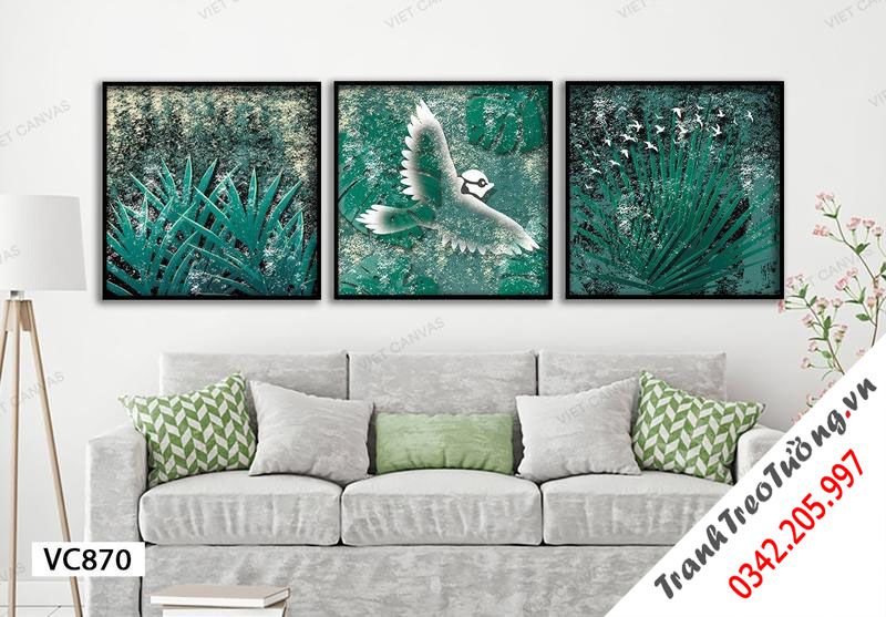 Bộ 3 Tranh Cánh Chim Trắng