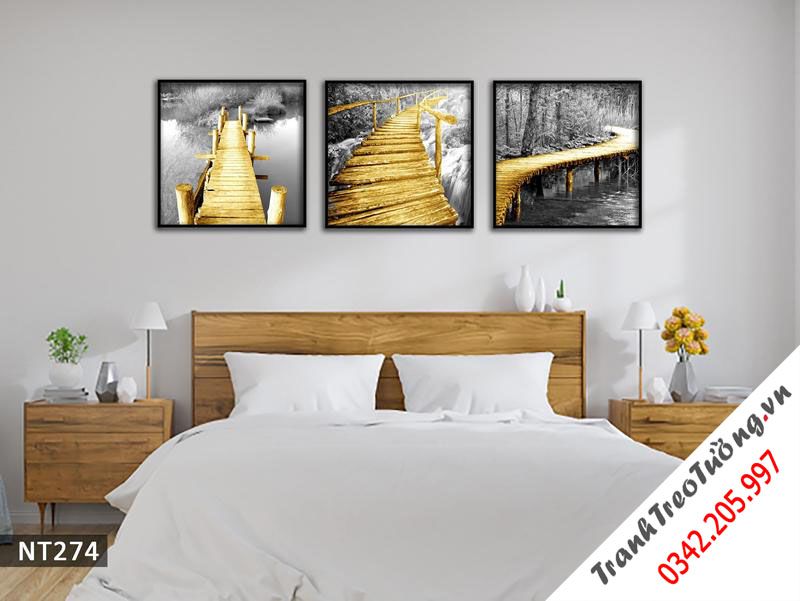 Bộ 3 Tranh Chiếc Cầu Vàng