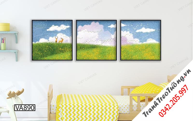 Bộ 3 Tranh Thảo Nguyên Rộng Lớn