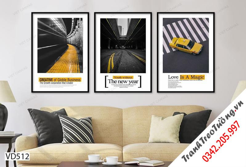 Bộ 3 Tranh Con Đường Ấn Tượng