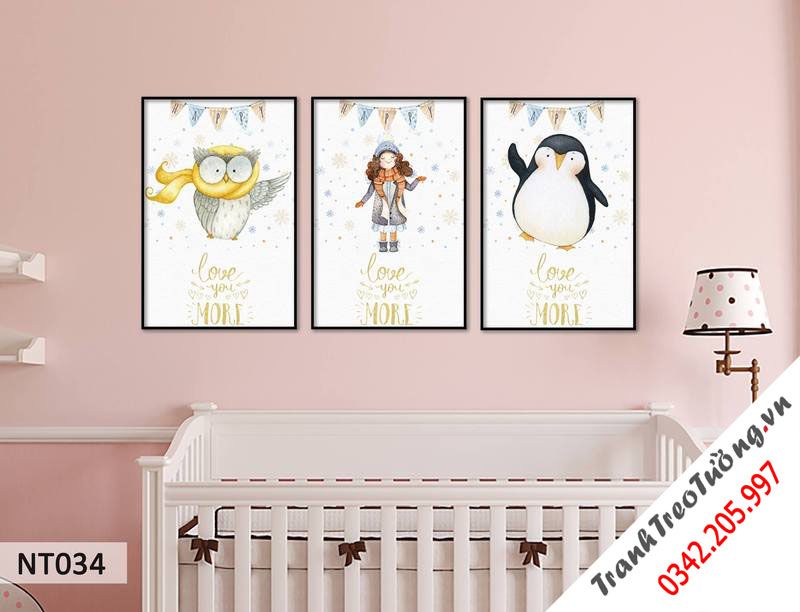 Bộ 3 Tranh Con Vật Ngộ Nghĩnh