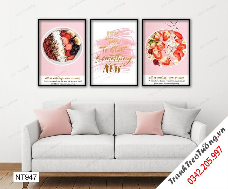 Bộ 3 Tranh Thức Ăn Lành Mạnh Và Quotes