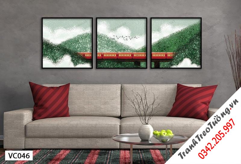 Bộ 3 Tranh Đoàn Tàu Băng Rừng