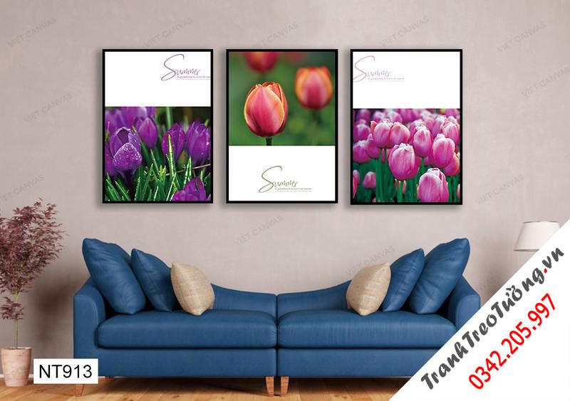 Bộ 3 Tranh Hoa Tulip