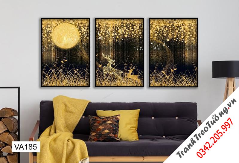 Bộ 3 Tranh Khu Vườn Vàng