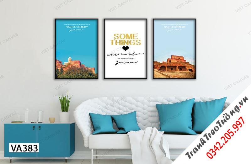 Bộ 3 Tranh Toà Lâu Đài Và Quotes