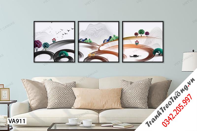Bộ 3 Tranh Những Cơn Gió Sắc Màu