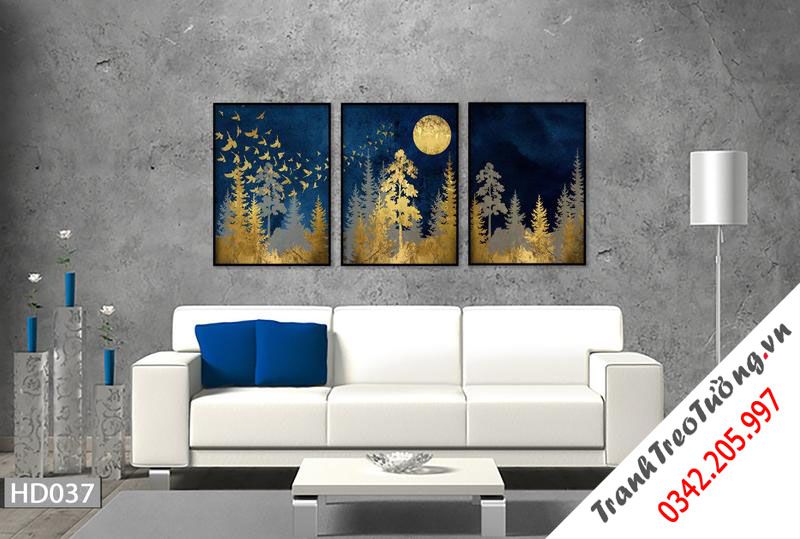 Bộ 3 Tranh Rừng Thông Vàng