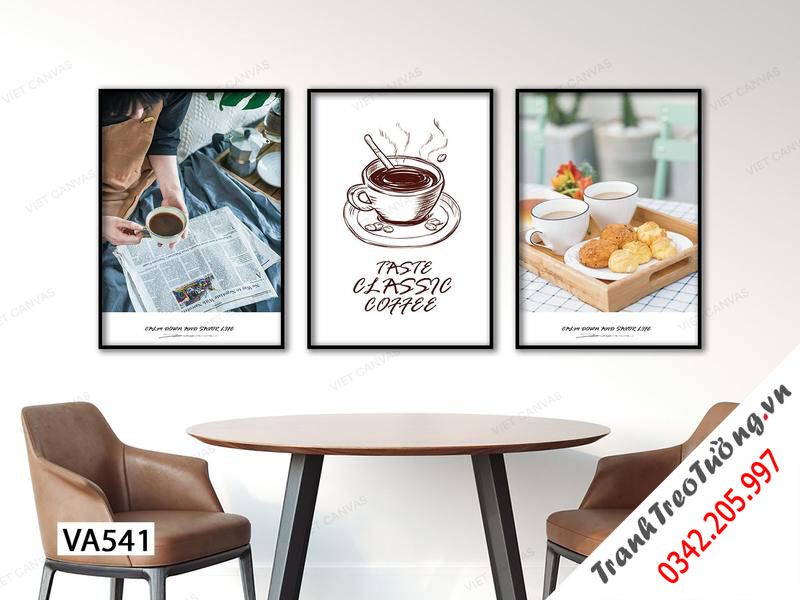 Bộ 3 Tranh Tách Cafe Nóng